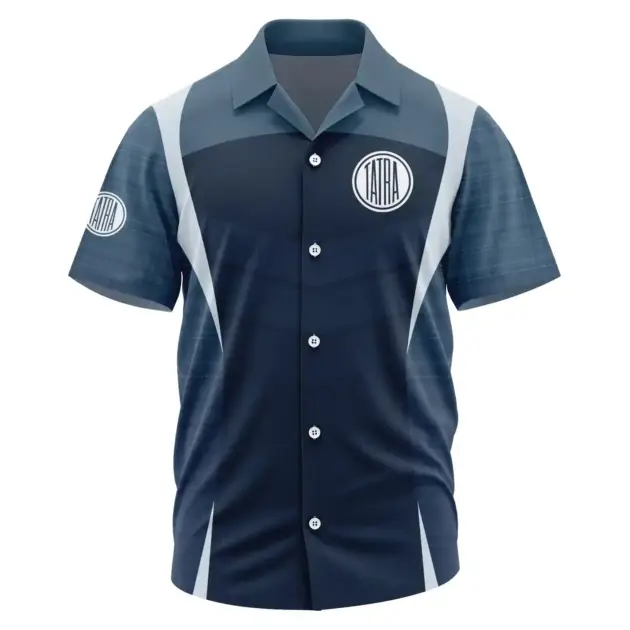 Tatra Exclusive Logo Performance Short Sleeve Camp Collar Shirt OUFAHWS3D081903TTZ - Tatra Shirt