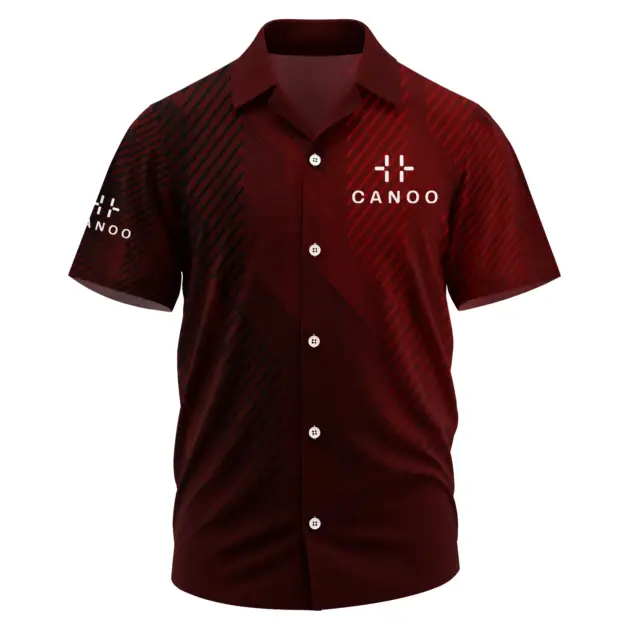 Canoo Exclusive Logo Performance Short Sleeve Camp Collar Shirt OUFAHWS3D081906CNZ - Canoo Shirt