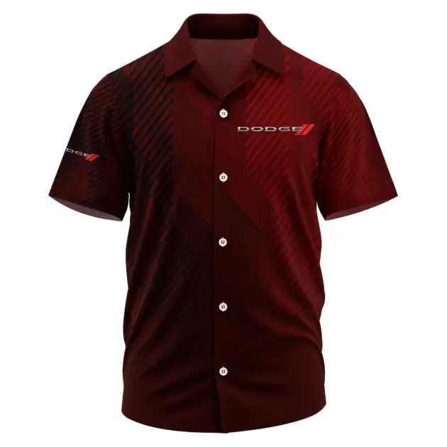 Dodge Exclusive Logo Performance Short Sleeve Camp Collar Shirt OUFAHWS3D081906DDZ - Dodge Shirt