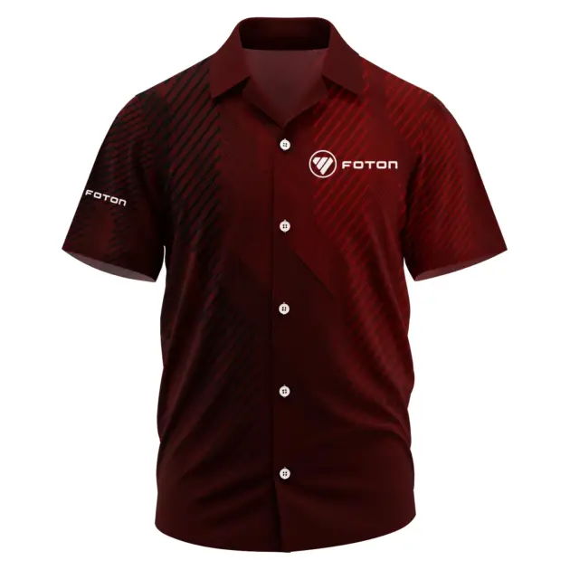 Foton Exclusive Logo Performance Short Sleeve Camp Collar Shirt OUFAHWS3D081906FOZ - Foton Shirt