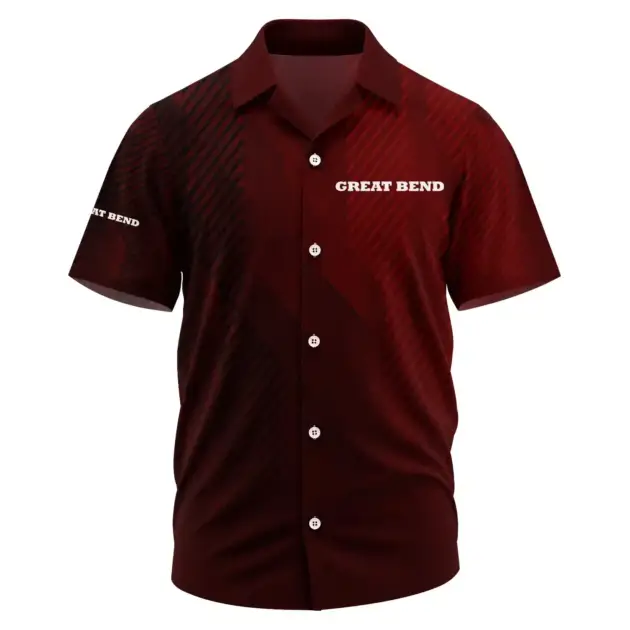 Great Bend Exclusive Logo Performance Short Sleeve Camp Collar Shirt OUFAHWS3D081906GBZ - Great Bend Shirt