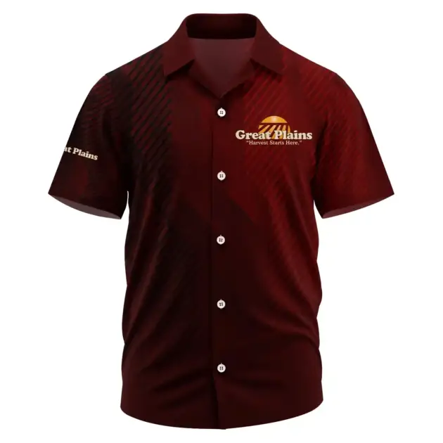 Great Plains Exclusive Logo Performance Short Sleeve Camp Collar Shirt OUFAHWS3D081906GPZ - Great Plains Shirt