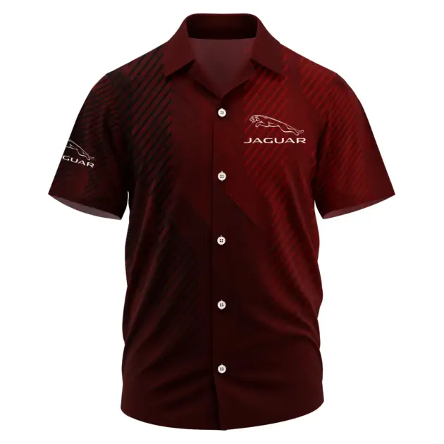 Jaguar Exclusive Logo Performance Short Sleeve Camp Collar Shirt OUFAHWS3D081906JUZ - Jaguar Shirt