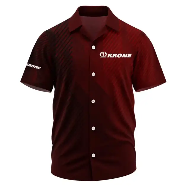 Krone Exclusive Logo Performance Short Sleeve Camp Collar Shirt OUFAHWS3D081906KOZ - Krone Shirt