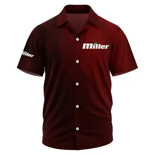 Miller Exclusive Logo Performance Short Sleeve Camp Collar Shirt OUFAHWS3D081906MLZ - Miller Shirt