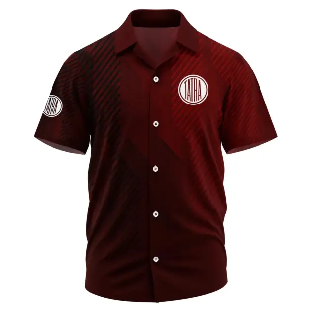 Tatra Exclusive Logo Performance Short Sleeve Camp Collar Shirt OUFAHWS3D081906TTZ - Tatra Shirt