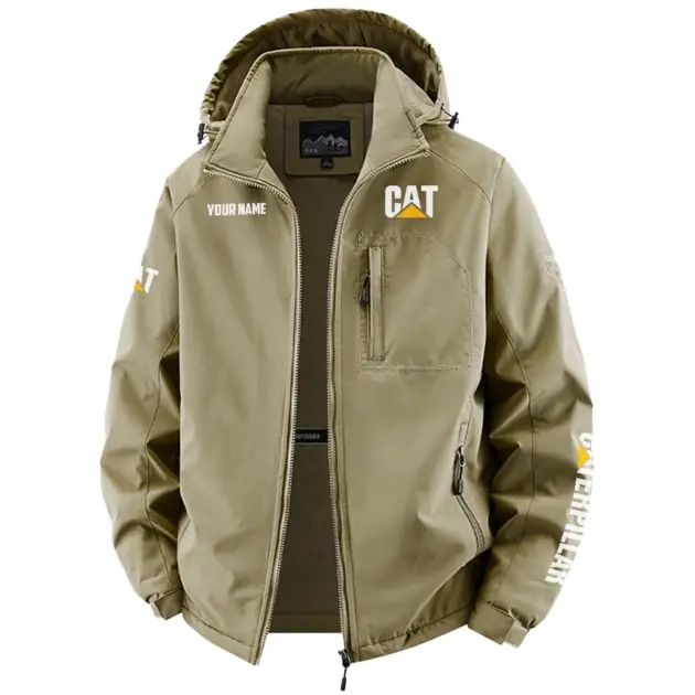 Caterpillar Exclusive Logo Performance Fleece Windbreaker Jacket Detachable Hood OUFAV2020819CTZ - Caterpillar Jacket