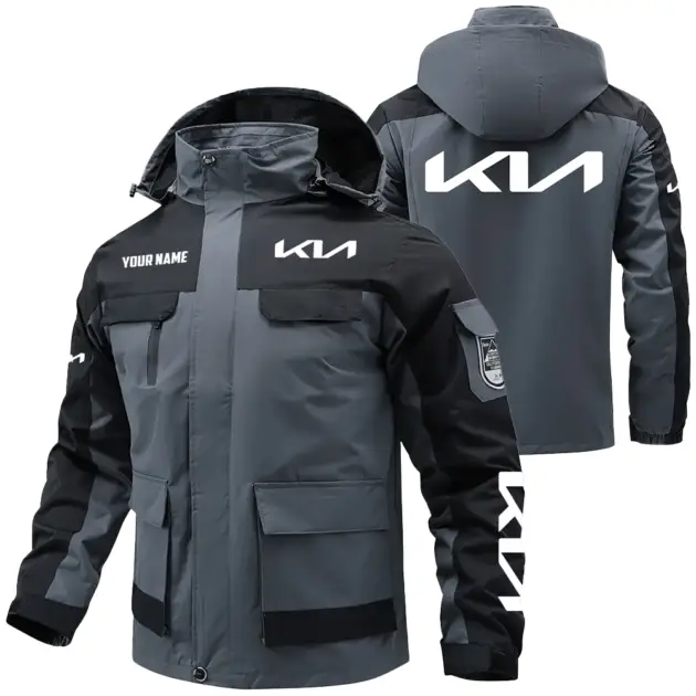 Kia Exclusive Logo Performance Water Resistant Outdoor Jacket Detachable Hood OUFAV203A0819KIAZ - Kia Jacket