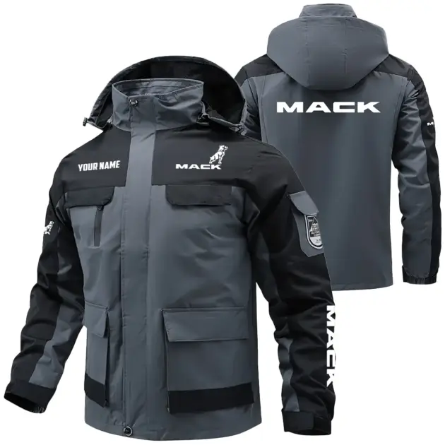 Mack Trucks Exclusive Logo Performance Water Resistant Outdoor Jacket Detachable Hood OUFAV203A0819MTZ - Mack Trucks Jacket