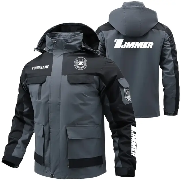 Zimmer Exclusive Logo Performance Water Resistant Outdoor Jacket Detachable Hood OUFAV203A0819ZMZ - Zimmer Jacket