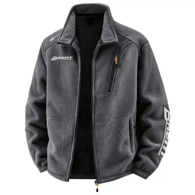 Brent Exclusive Logo Performance Plush Fleece Jacket OUFAV2090819BRZ - Brent Jacket