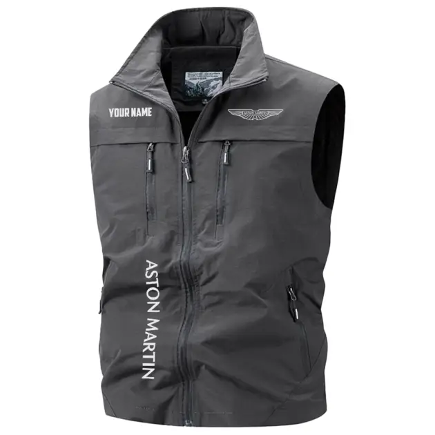 Aston Martin Exclusive Logo Performance Multi-Pocket Sleeveless Vest OUFAV2100819AMZ - Aston Martin Vest