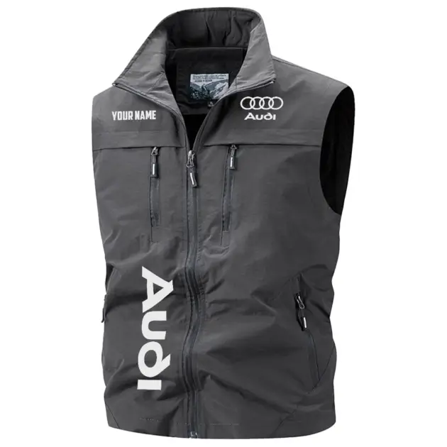 Audi Exclusive Logo Performance Multi-Pocket Sleeveless Vest OUFAV2100819AUZ - Audi Vest