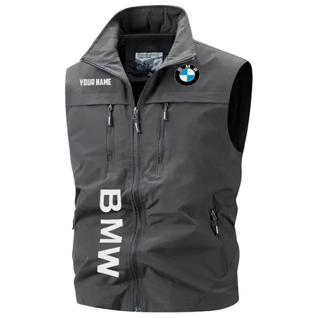 BMW Exclusive Logo Performance Multi-Pocket Sleeveless Vest OUFAV2100819BMWZ - BMW Vest
