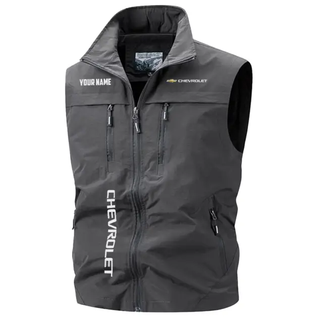 Chevrolet Exclusive Logo Performance Multi-Pocket Sleeveless Vest OUFAV2100819CEZ - Chevrolet Vest