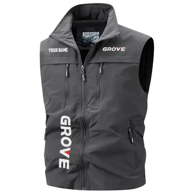 Grove Exclusive Logo Performance Multi-Pocket Sleeveless Vest OUFAV2100819GVZ - Grove Vest
