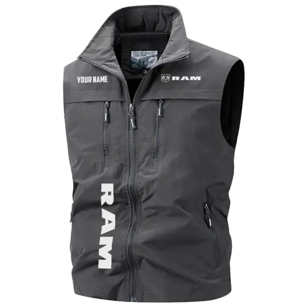 Ram Exclusive Logo Performance Multi-Pocket Sleeveless Vest OUFAV2100819RMZ - Ram Vest