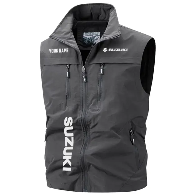 Suzuki Exclusive Logo Performance Multi-Pocket Sleeveless Vest OUFAV2100819SZZ - Suzuki Vest
