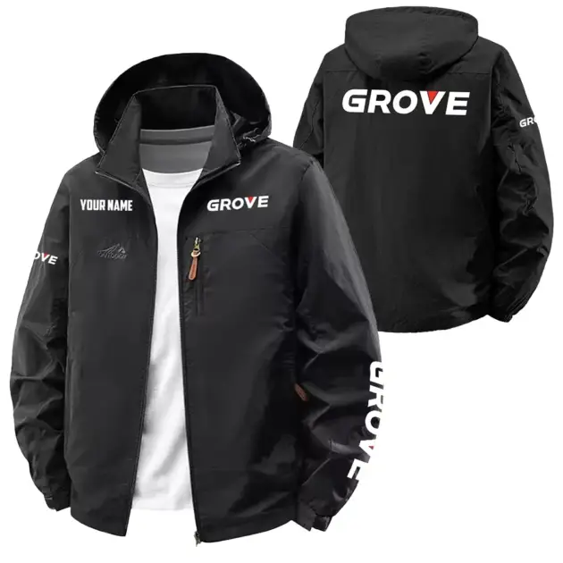 Grove Exclusive Logo Performance Softshell Waterproof Outdoor Jacket Detachable Hood OUFAWOJA0819GVZ - Grove Jacket