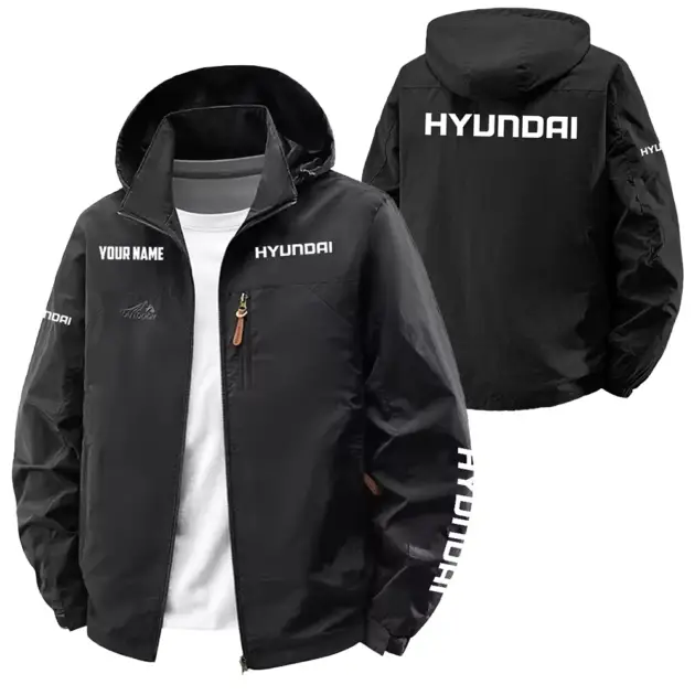 Hyundai Exclusive Logo Performance Softshell Waterproof Outdoor Jacket Detachable Hood OUFAWOJA0819HYZ - Hyundai Jacket