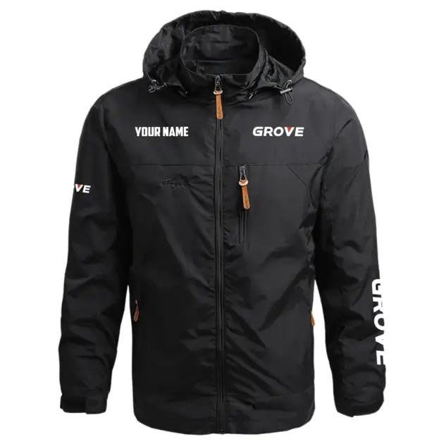 Grove Exclusive Logo Performance Waterproof Outdoor Jacket Detachable Hood OUFAWOJC0819GVZ - Grove Jacket