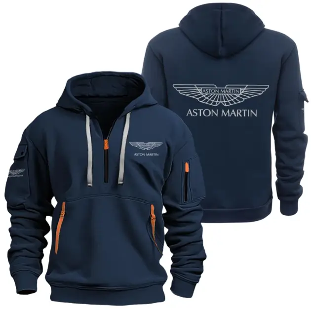 Aston Martin Exclusive Logo Performance Half Zipper Hoodie SNOVHHZ25AMZZ - Aston Martin Hoodie