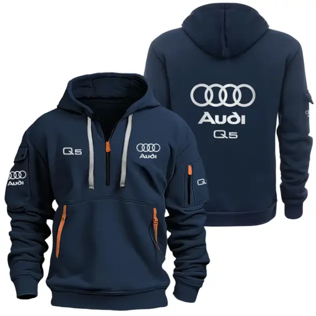 Audi Q5 Half Zipper Hoodie SNOVHHZ25AUQ5 - Audi Q5 Hoodie