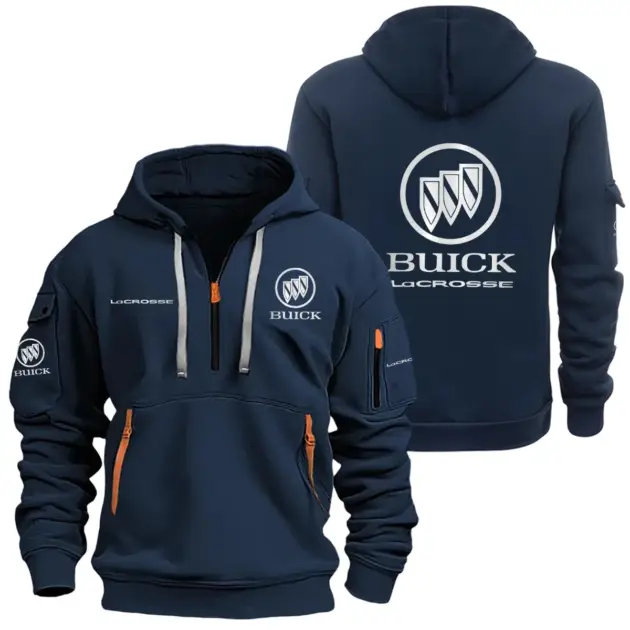 Buick LaCrosse Half Zipper Hoodie SNOVHHZ25BKCLE - Buick LaCrosse Hoodie