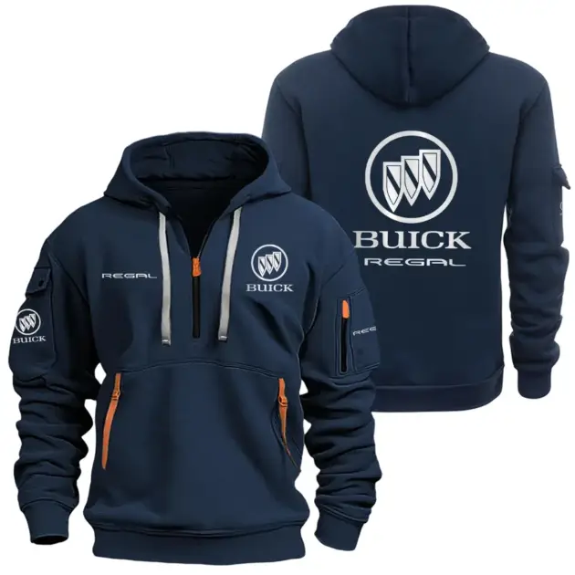 Buick Regal Half Zipper Hoodie SNOVHHZ25BKREG - Buick Regal Hoodie