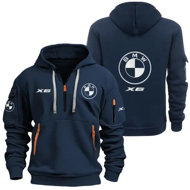 BMW X6 Half Zipper Hoodie SNOVHHZ25BMWX6 - BMW X6 Hoodie