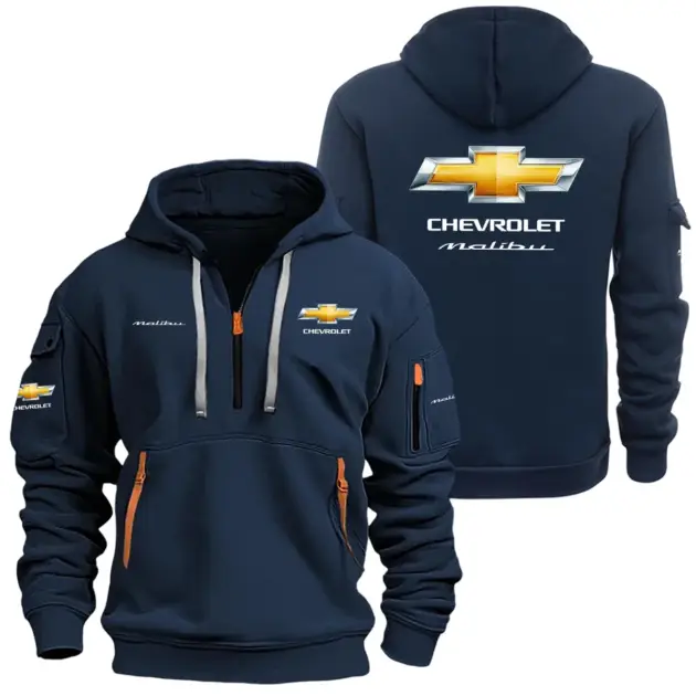 Chevrolet Malibu Half Zipper Hoodie SNOVHHZ25CEMAL - Chevrolet Malibu Hoodie