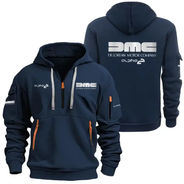 DeLorean Alpha2 Half Zipper Hoodie SNOVHHZ25DLAL2 - DeLorean Alpha2 Hoodie