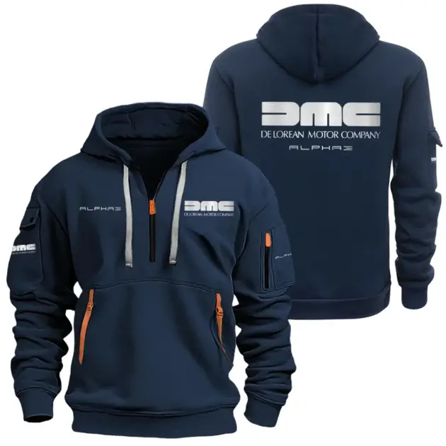 DeLorean Alpha3 Half Zipper Hoodie SNOVHHZ25DLAL3 - DeLorean Alpha3 Hoodie