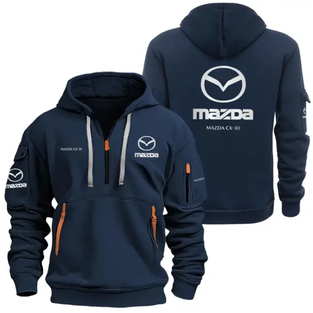 Mazda CX-30 Half Zipper Hoodie SNOVHHZ25MZDCX30 - Mazda CX-30 Hoodie