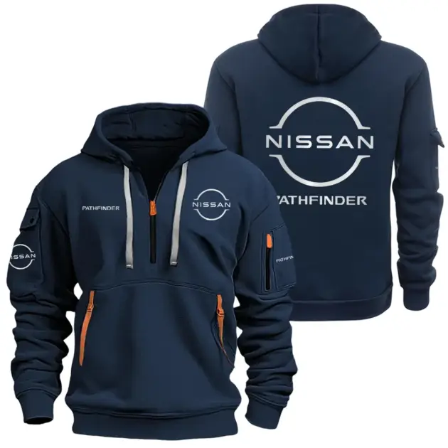 Nissan Pathfinder Half Zipper Hoodie SNOVHHZ25NIPAT - Nissan Pathfinder Hoodie