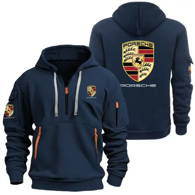 Porsche Exclusive Logo Performance Half Zipper Hoodie SNOVHHZ25POSZZ - Porsche Hoodie