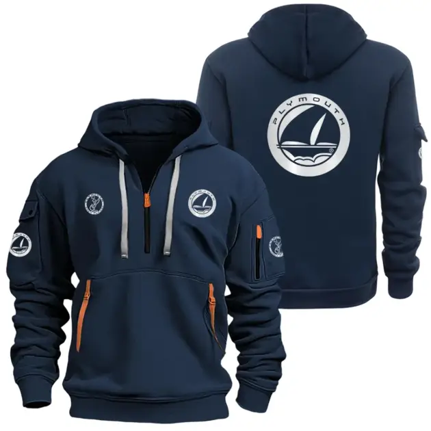 Plymouth Road Runner Half Zipper Hoodie SNOVHHZ25PYRRN - Plymouth Road Runner Hoodie