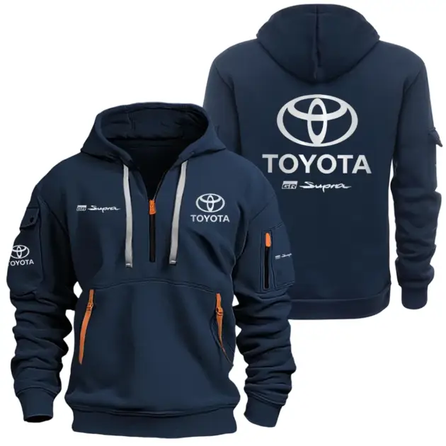 Toyota GR Supra Half Zipper Hoodie SNOVHHZ25TYGRS - Toyota GR Supra Hoodie
