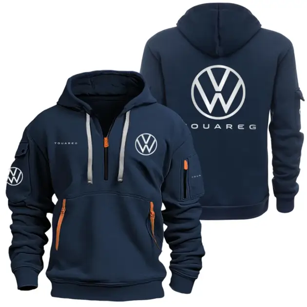 Volkswagen Touareg – SUV Half Zipper Hoodie SNOVHHZ25VWTOU - Volkswagen Touareg – SUV Hoodie