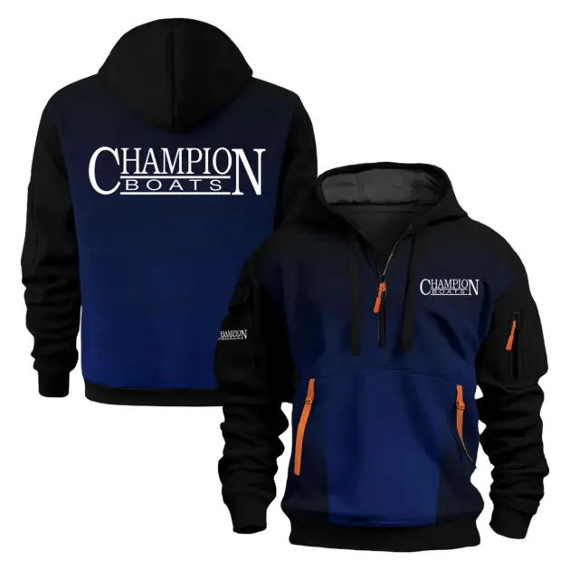 Champion Boats Exclusive Logo Performance Half Zipper Hoodie TTFSHHZ3D081902CHZ - Champion Boats Hoodie
