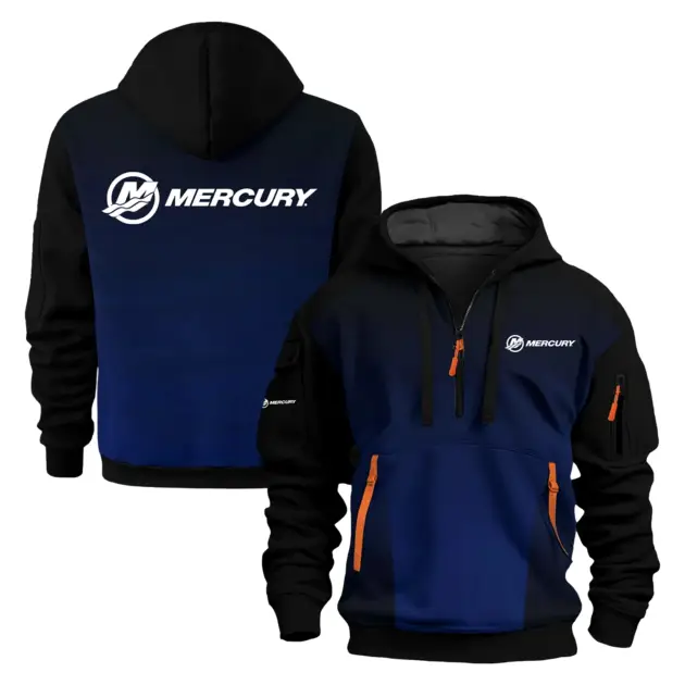 Mercury Exclusive Logo Performance Half Zipper Hoodie TTFSHHZ3D081902MZ - Mercury Hoodie