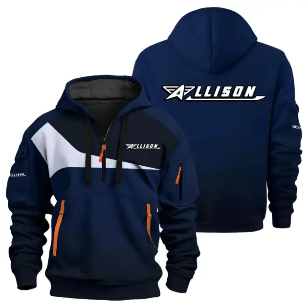 Allison Exclusive Logo Performance Half Zipper Hoodie TTFSHHZ3D081903ALZ - Allison Hoodie