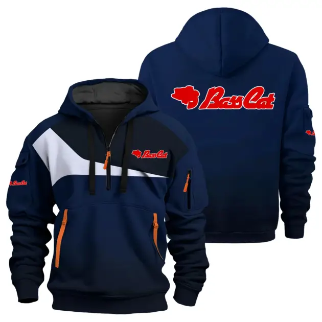 Bass Cat Exclusive Logo Performance Half Zipper Hoodie TTFSHHZ3D081903BCZ - Bass Cat Hoodie