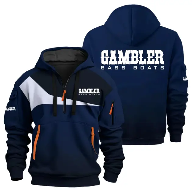 Gambler Exclusive Logo Performance Half Zipper Hoodie TTFSHHZ3D081903GBZ - Gambler Hoodie