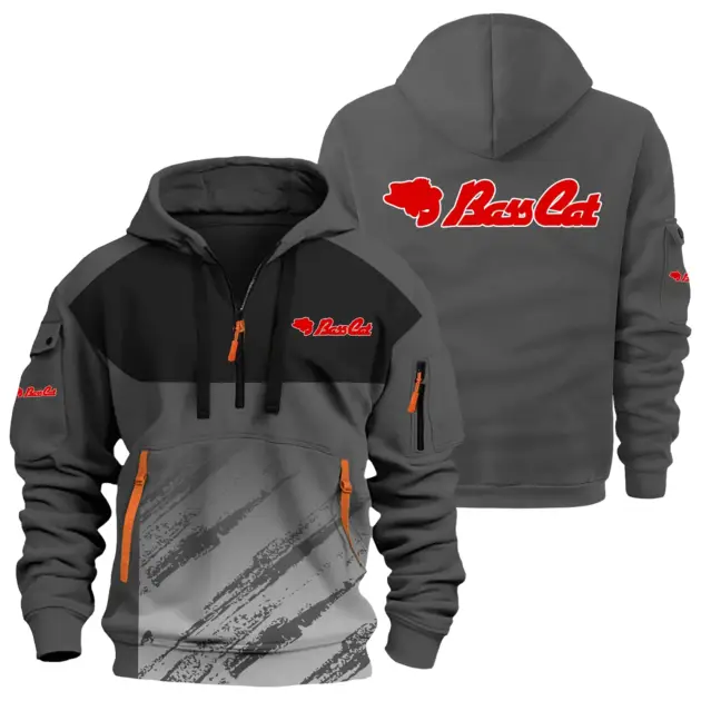 Bass Cat Exclusive Logo Performance Half Zipper Hoodie TTFSHHZ3D081904BCZ - Bass Cat Hoodie