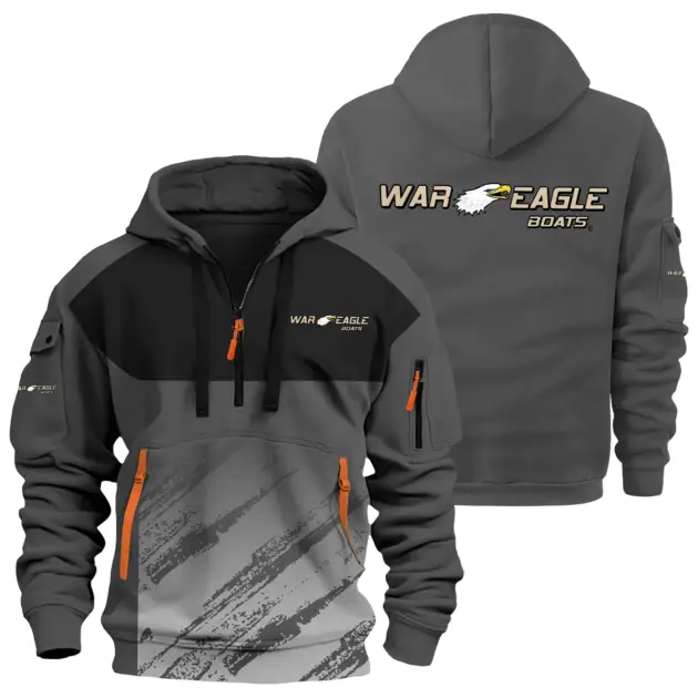War Eagle Exclusive Logo Performance Half Zipper Hoodie TTFSHHZ3D081904WEZ - War Eagle Hoodie