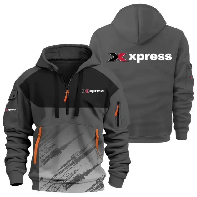 Xpress Exclusive Logo Performance Half Zipper Hoodie TTFSHHZ3D081904XBZ - Xpress Hoodie