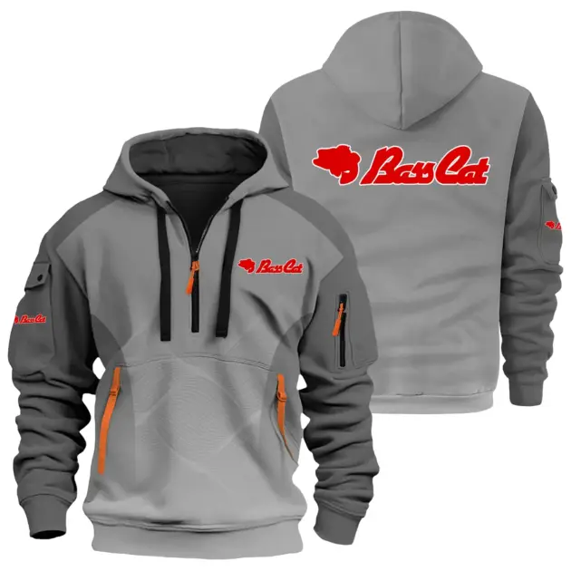 Bass Cat Exclusive Logo Performance Half Zipper Hoodie TTFSHHZ3D081905BCZ - Bass Cat Hoodie