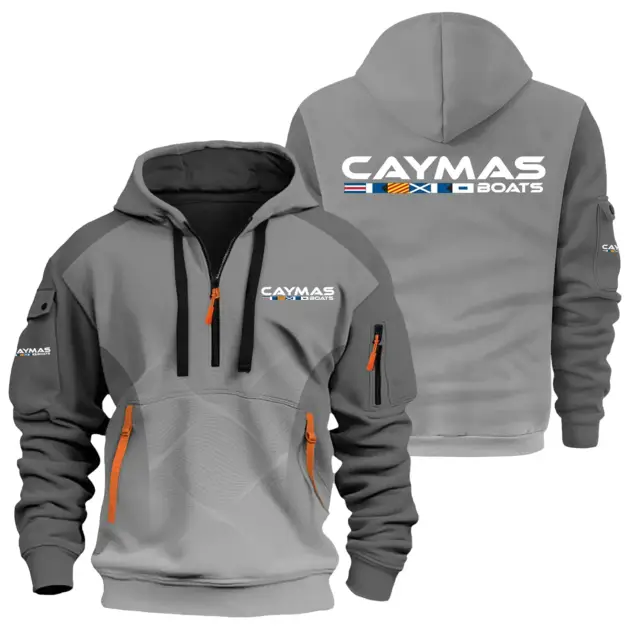 Caymas Exclusive Logo Performance Half Zipper Hoodie TTFSHHZ3D081905CBZ - Caymas Hoodie