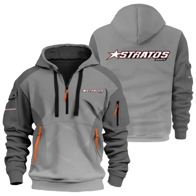 Stratos Exclusive Logo Performance Half Zipper Hoodie TTFSHHZ3D081905SAZ - Stratos Hoodie
